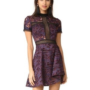 Authentic Self Portrait Eliza Cutout Mini Dress
